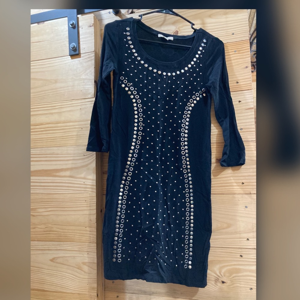 Black studded dress